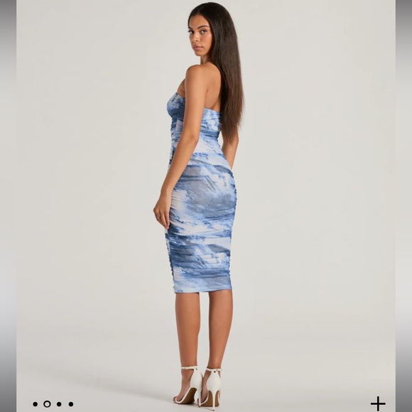 Windsor - Made To Amaze Strapless Marble Bodycon Midi Dress - NWT - XS - Picture 3 of 6